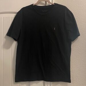 All Saints Tonic Crew Neck Slim Ramskull Black Men's T-Shirt, Sz L